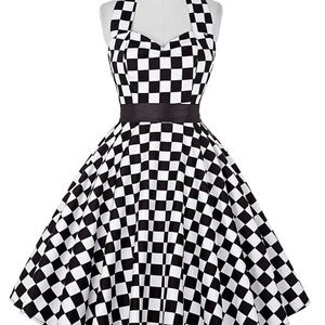 Checkered Rockabilly Swing Dress